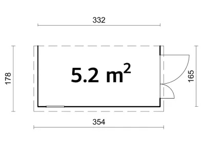 Gerätehaus Anlehnhaus Blockbohlenhaus Mia 5,2 m² 16 mm grau tauchimprägniert Produktbild #3