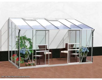 Gewächshaus Ida HKP 6 mm, Aluminium-blank eloxiert Produktbild #2