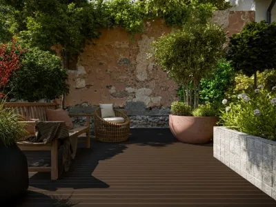 Terrassendiele BPC Mahagoni Tiefe Holzstruktur Produktbild #5