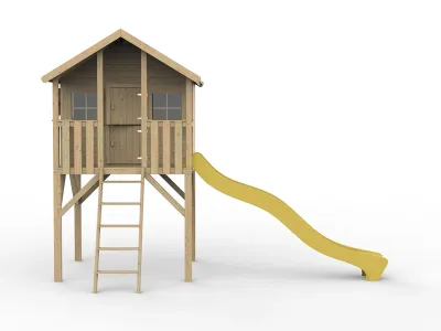 Stelzenhaus Big House KDI inkl. Rutsche gelb Produktbild #2