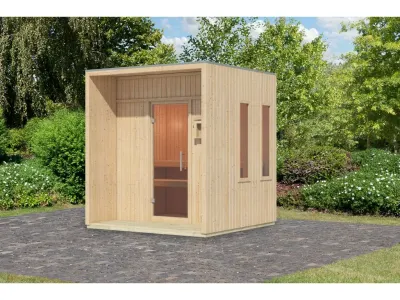 Saunahaus Arcadia 73 mm naturbelassen Produktbild #7
