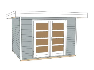 Gartenhaus Designhaus 126 Plus Gr. 3 grau Produktbild #3