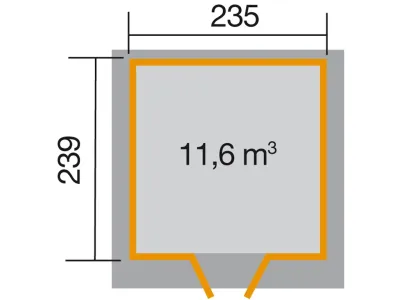 Gerätehaus 227 Gr. 2 21 mm schwedenrot Produktbild #2