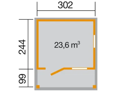 Gartenhaus 820 Gr. 2 16 mm naturbelassen Produktbild #3