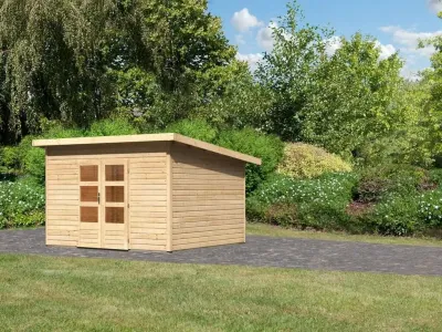 Gartenhaus Northeim 5 –mit naturbelassenem Holz Produktbild #4