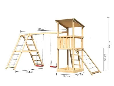 Spielturm Anna naturbelassen mit Varianten Produktbild #4