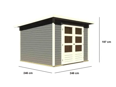 Gartenhaus Stockach 4 19 mm terragrau Produktbild #3