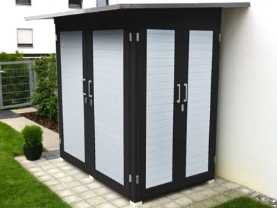Gerätehaus Garten [Q] Kompakt anthrazit Produktbild #1
