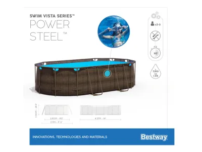 Frame Pool "Power Steel" SET, 427 x 250 x 100 cm Produktbild #5