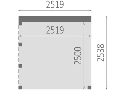 Anbaudach 2 264 cm für Ivar, Livo 1, Livo 2 Produktbild #2