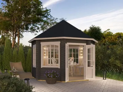 Pavillon Gartenlaube Jamaica carbongrau Produktbild #1