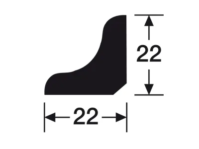 Wand- und Deckenleiste Weiß Hochglanz 4084 Dekor Produktbild #2