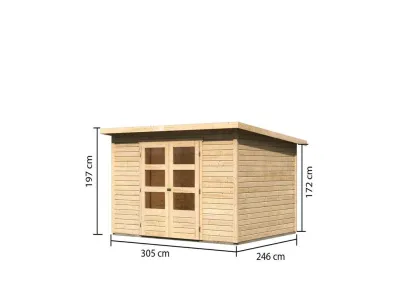 Gartenhaus Stockach 5 19 mm naturbelassen Produktbild #5