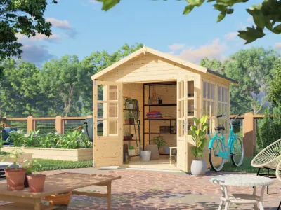 Gartenhaus Teahouse Scarlett 19 mm natur Produktbild #3