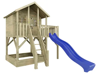 Stelzenhaus Big House XL KDI inkl. Rutsche blau Produktbild #3