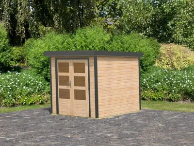 Hybrid-Gartenhaus Jupiter A naturbelassen/anthrazit Produktbild #8