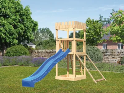 Spielturm Ritterburg Löwenherz SET naturbelassen Produktbild #1