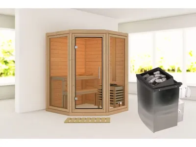 Sauna Yuma SET mit Ofen 9 kW, integrierter Steuerung Produktbild #1