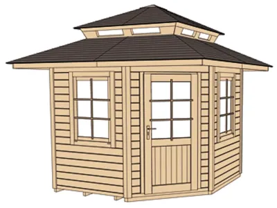 Gartenhaus 149 A Gr. 2 28 mm naturbelassen Produktbild #3