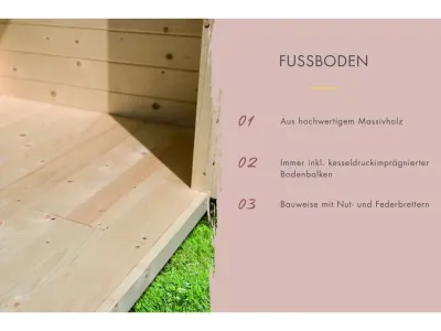 Saunahaus Arcadia 73 mm naturbelassen Produktbild #8