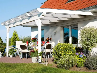 Terrassenüberdachung Ancona weiß Produktbild #14
