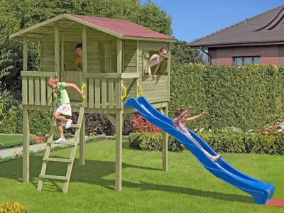 Stelzenhaus Leon inkl. Rutsche blau Produktbild #1