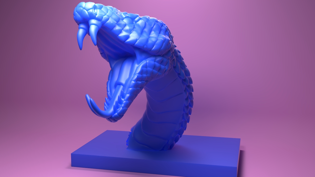 Mythological SNAKE - 3D Model Animated