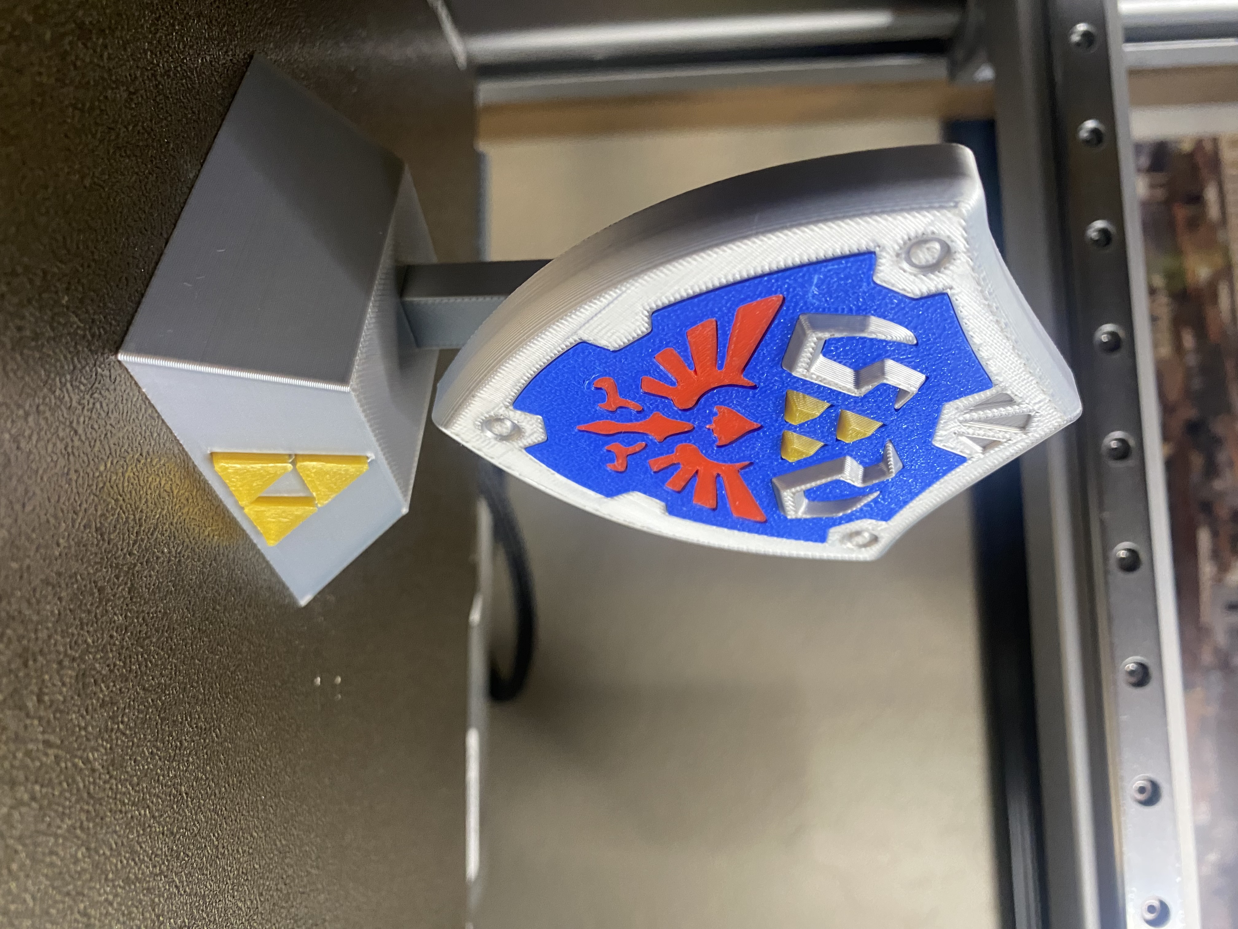 Display stand for Chunky Links Sword and Shield 3D STL Model — view 4