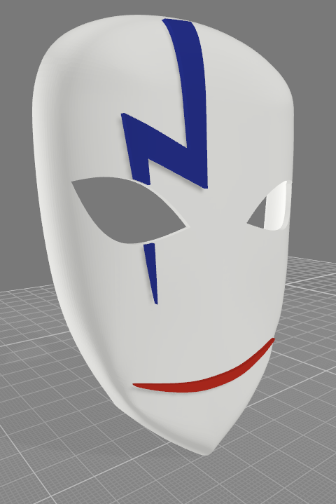 Hei Darker Than Black Mask STL and OBJ 3D PRINT 3D model 3D printable