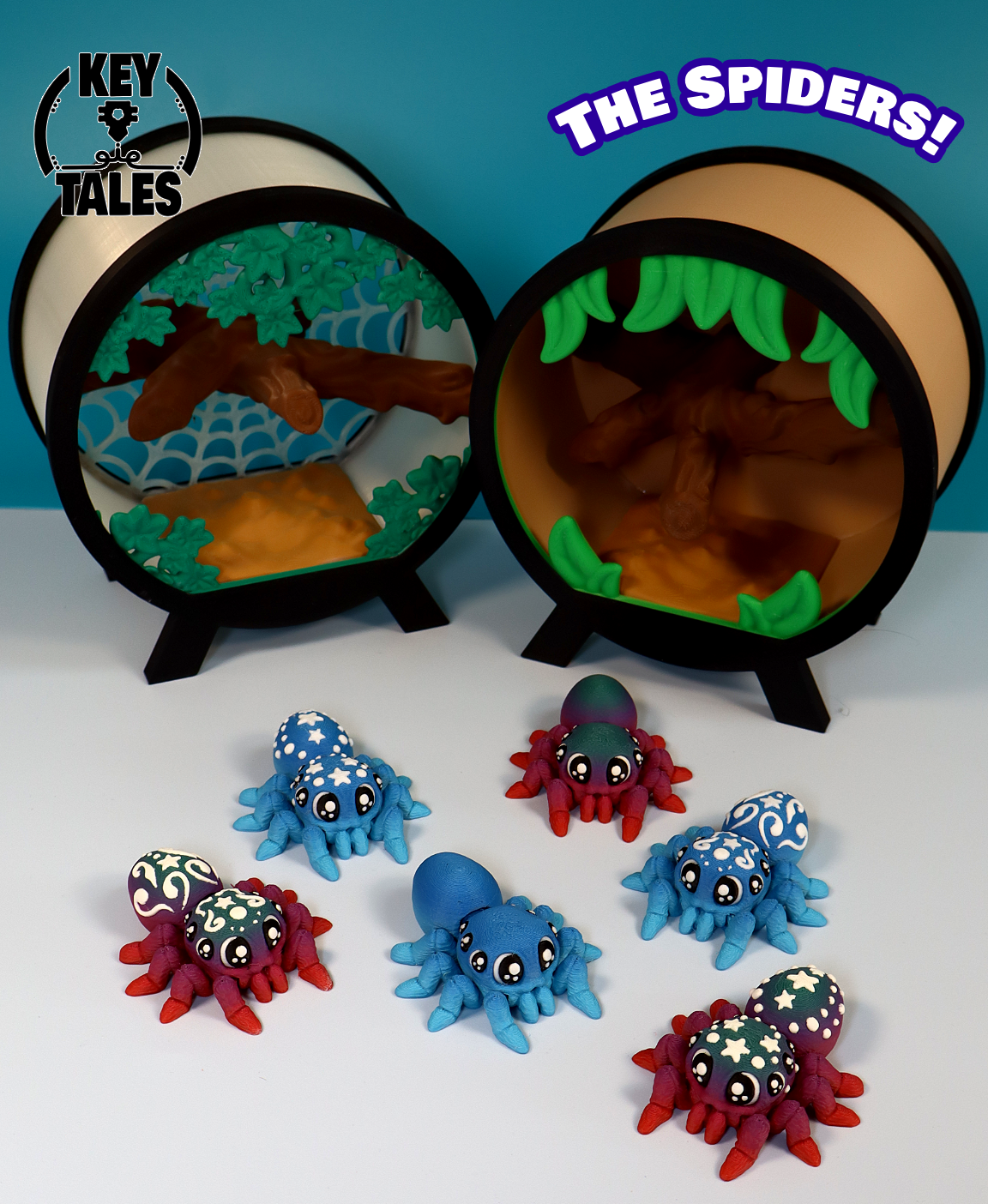 The Critterlings: Spiders (Clear, Starlight, Peacock) 3D STL Model