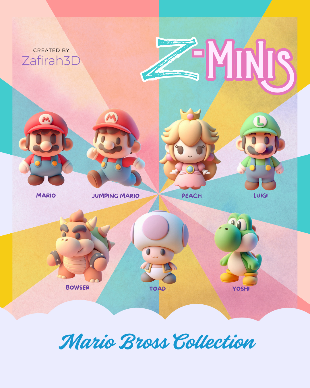Z-Minis Mario Bross Collection - 3D model by 3Dprint_zafirah on Thangs