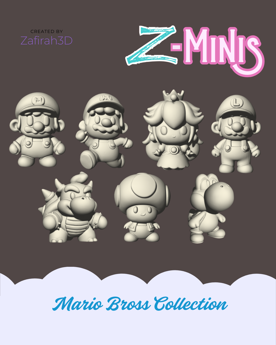 Z-Minis Mario Bross Collection - 3D model by 3Dprint_zafirah on Thangs