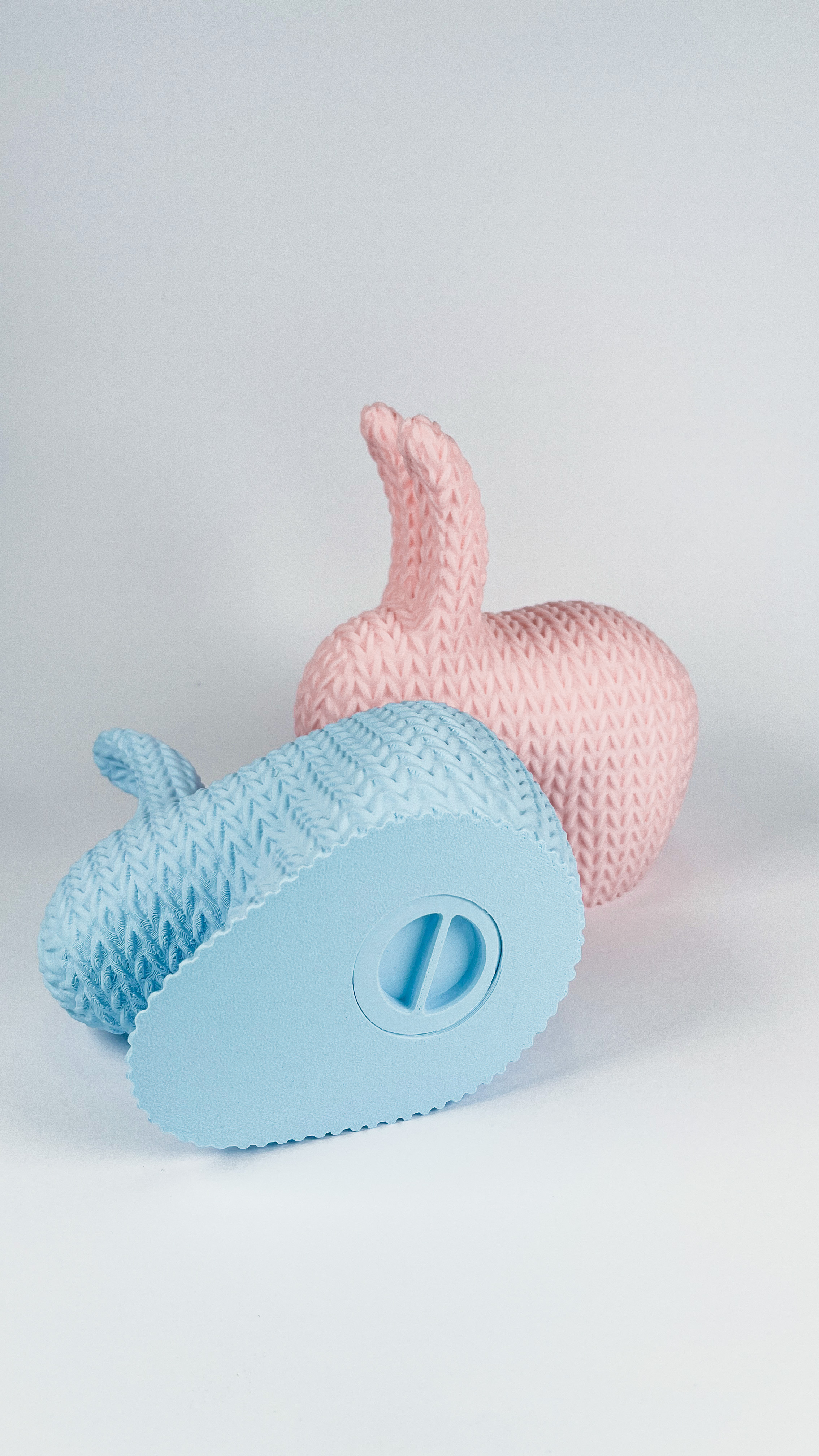 Troy Rabbit Knitted (Container + Piggy Bank Version), Easter Design 3D 3MF Model — view 7