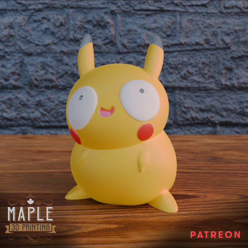 Derpy Pikachu - Pokemon - 3D model by Maple 3D Printing on Thangs