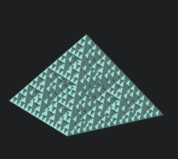 Sierpinski 4-Pyramid with code. Customizable - 3D model by 