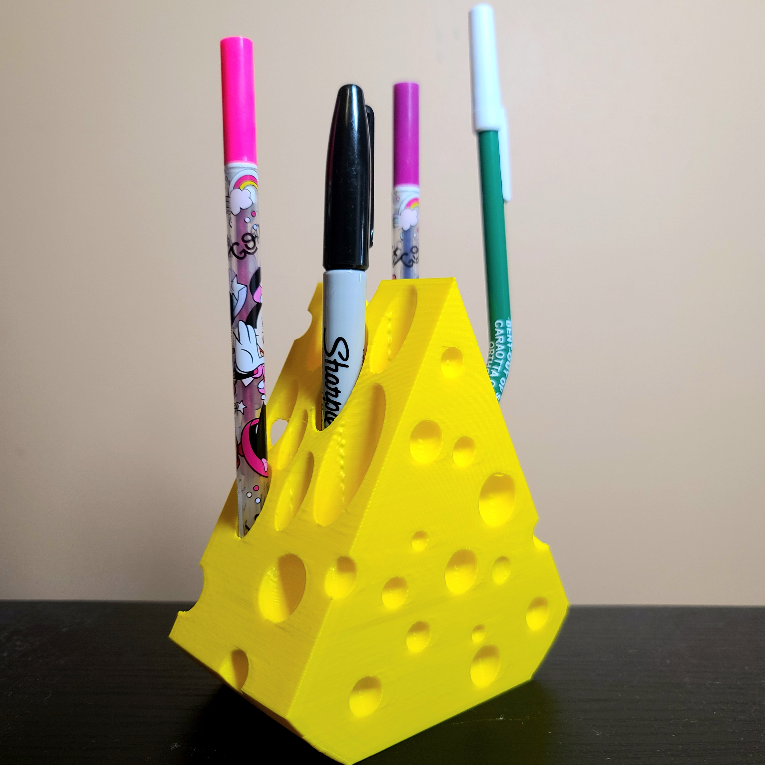 Cheezy Pen Holder - (shhh its about cheese heads) - Read Description - 3D  model by Makers Mashup on Thangs