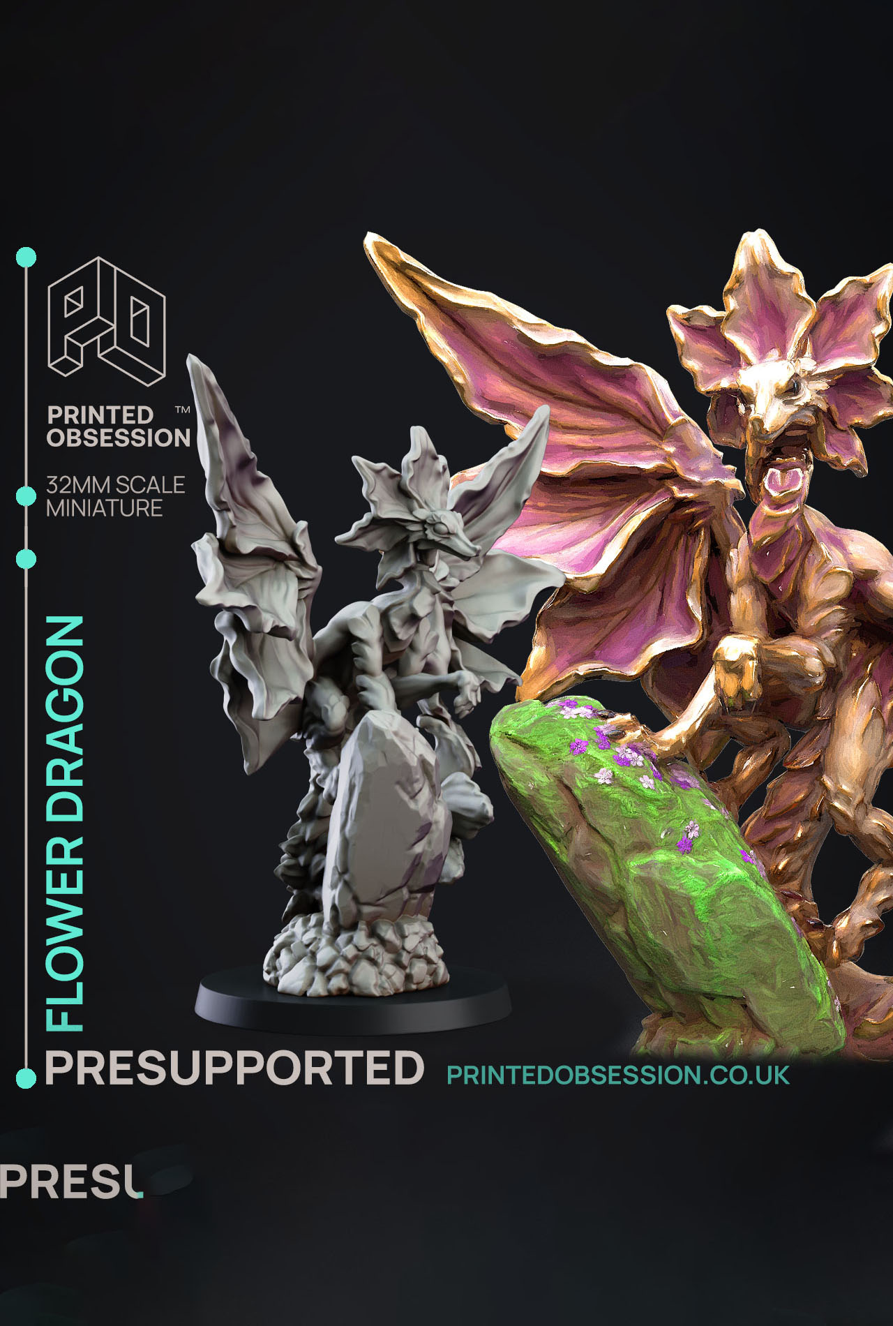 3D Printable Avatar of Bahamut – the Young Monk Grandmaster of Flowers -  32mm and 75mm scale by 2moronic miniatures