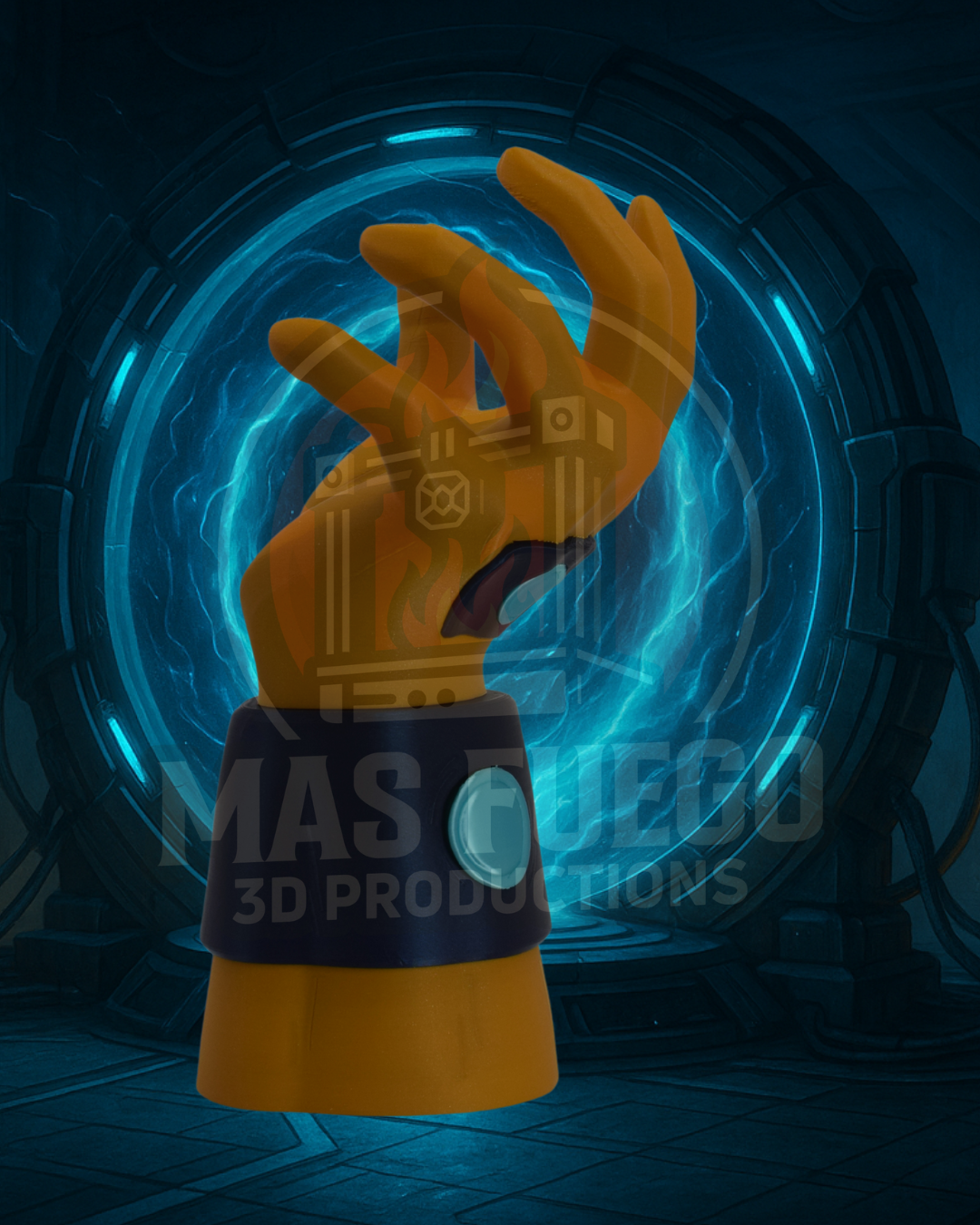 Booster Gold Controller Holder - Hands of Power - Mas Fuego 3D Productions 3MF Model
