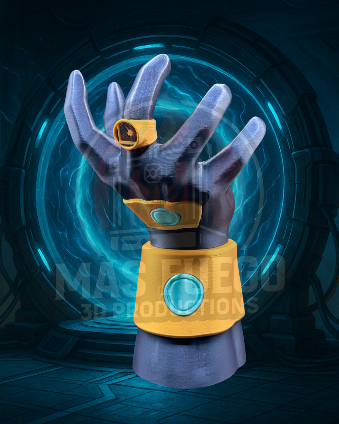 Booster Gold Controller Holder - Hands of Power - Mas Fuego 3D Productions 3MF Model — view 3