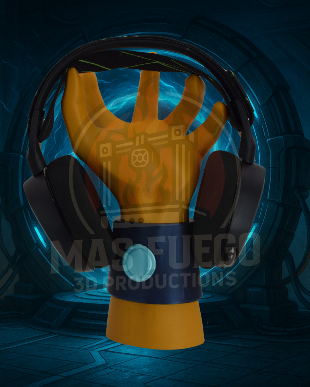 Booster Gold Controller Holder - Hands of Power - Mas Fuego 3D Productions 3MF Model — view 4