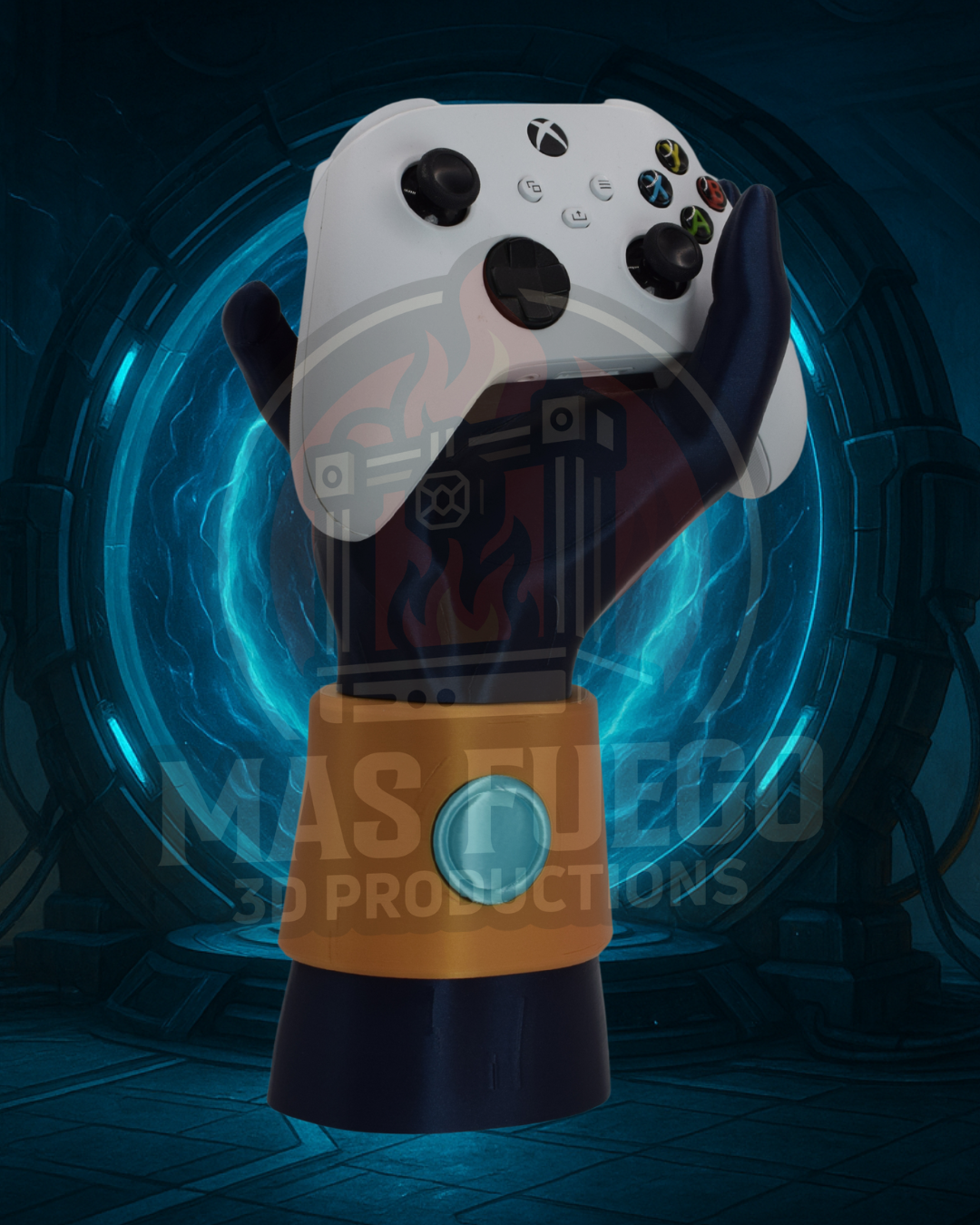 Booster Gold Controller Holder - Hands of Power - Mas Fuego 3D Productions 3MF Model — view 5