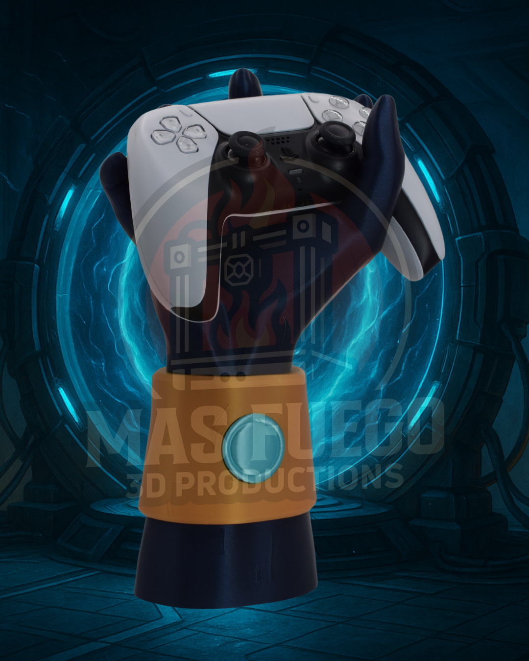 Booster Gold Controller Holder - Hands of Power - Mas Fuego 3D Productions 3MF Model — view 6