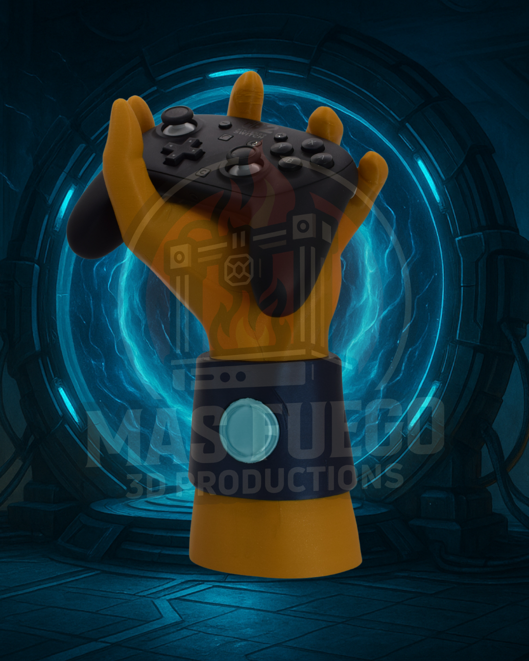 Booster Gold Controller Holder - Hands of Power - Mas Fuego 3D Productions 3MF Model — view 7