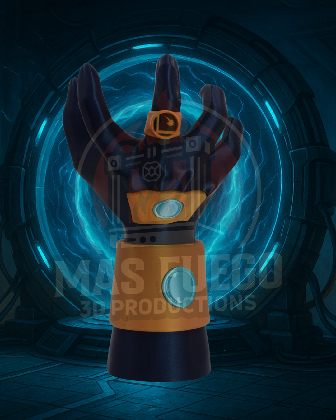 Booster Gold Controller Holder - Hands of Power - Mas Fuego 3D Productions 3MF Model — view 8