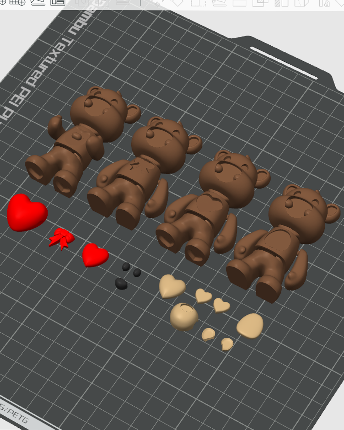 SweetPaw - Cute, Articulated Teddy Bear 3D 3MF Model — view 7