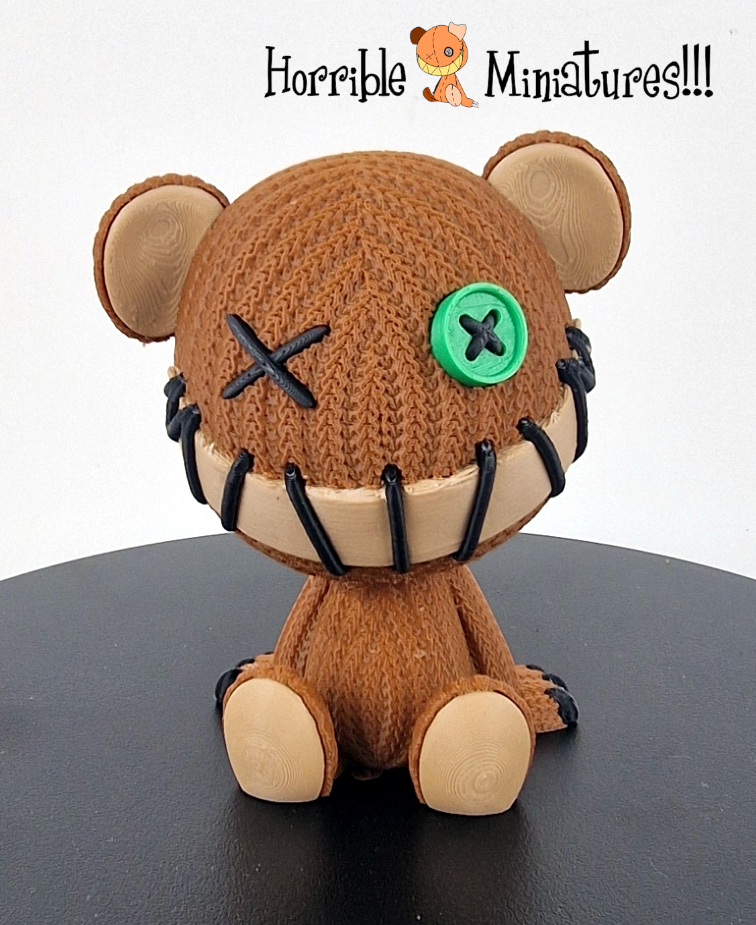 Horrible knitted teddy!!! 3D STL Model — view 2