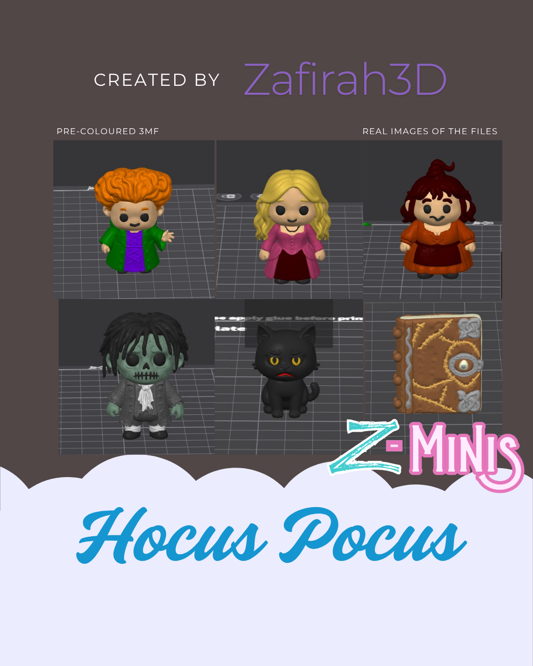 HOCUS POCUS Z-MINIS - 3D model by 3Dprint_zafirah on Thangs