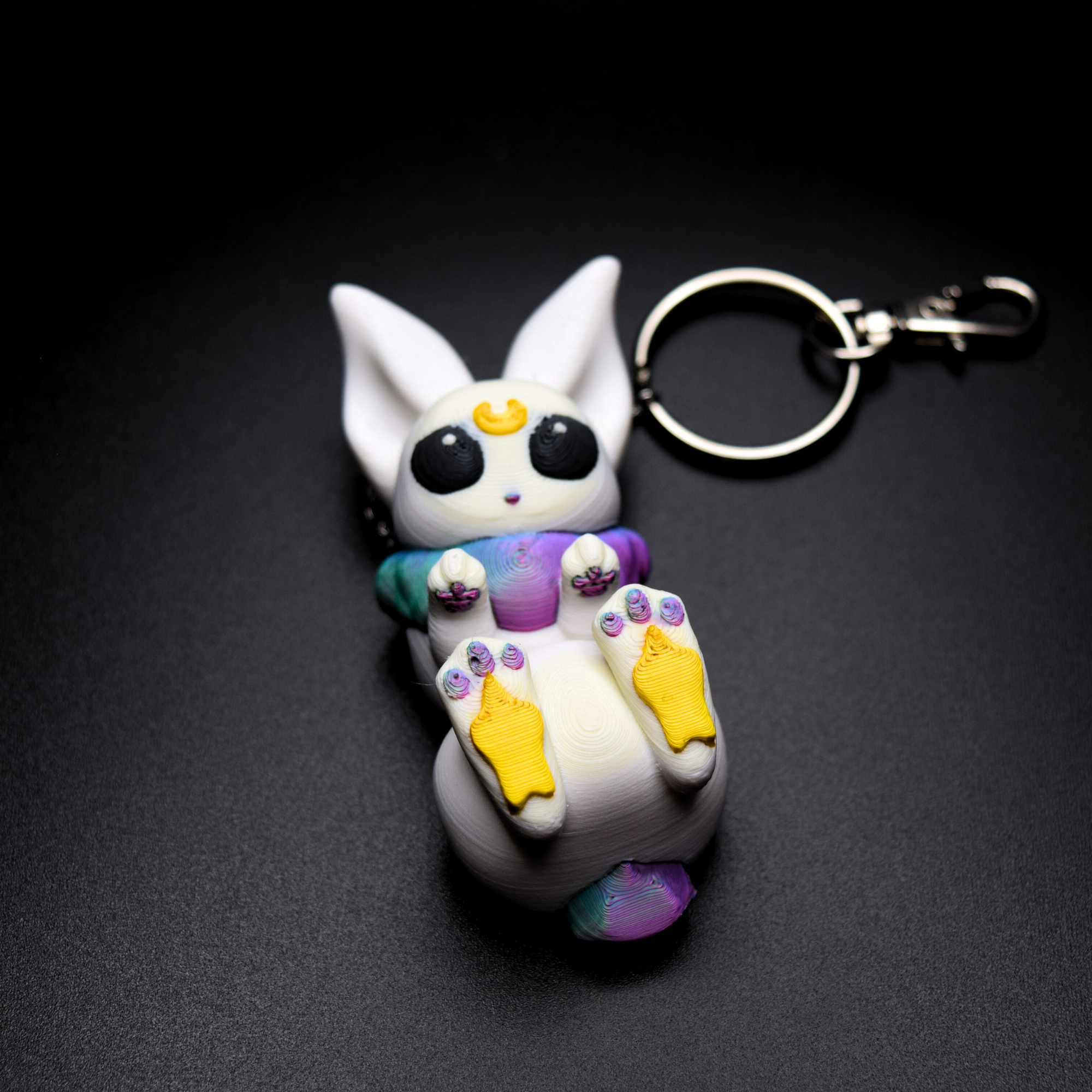 Cotton Candy Daydream the Articulated Cosmic Bunny Fidget Toy 3D STL Model — view 3