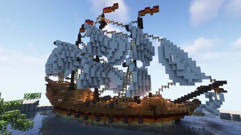 minecraft pirate ship design