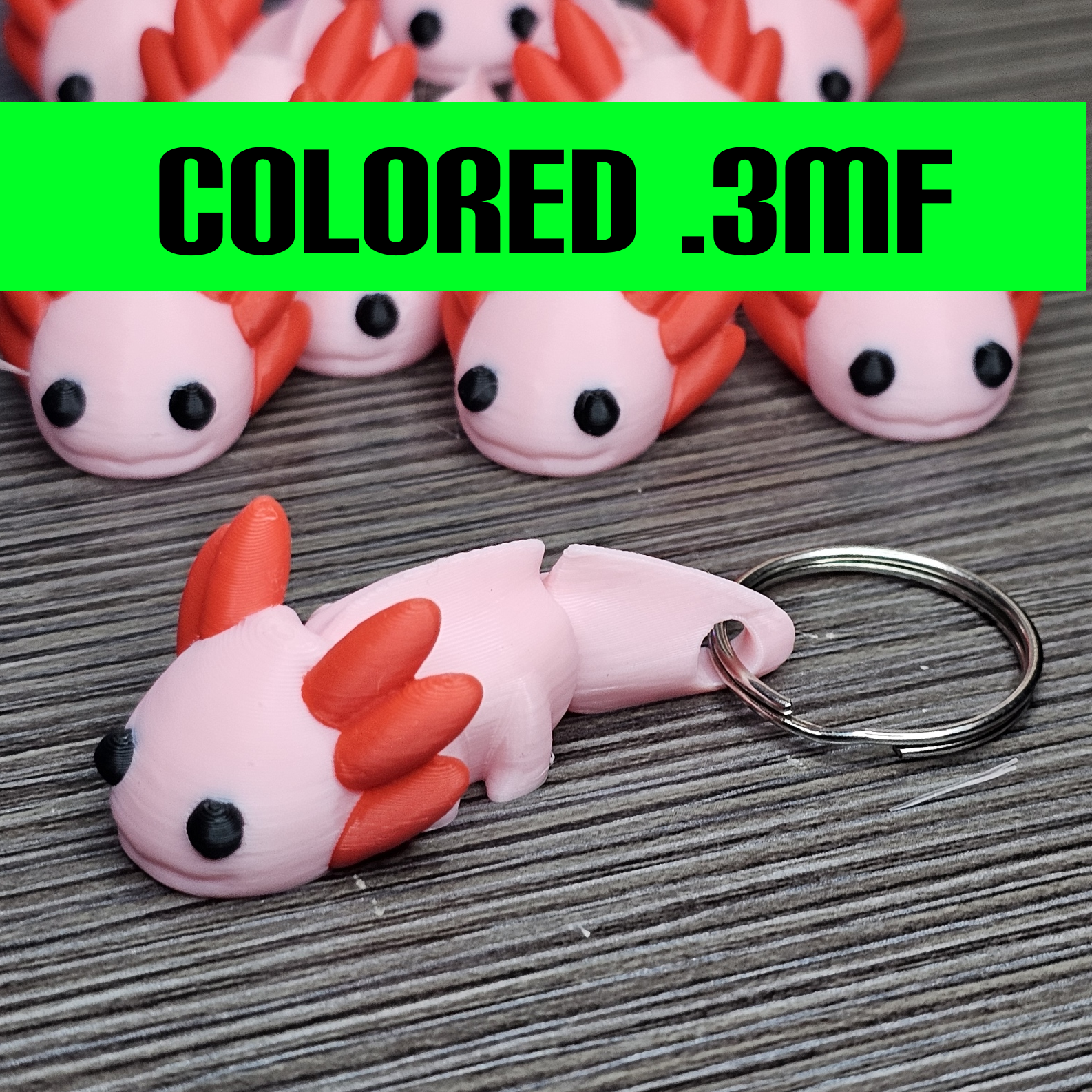 Clay Axolotl Charm 